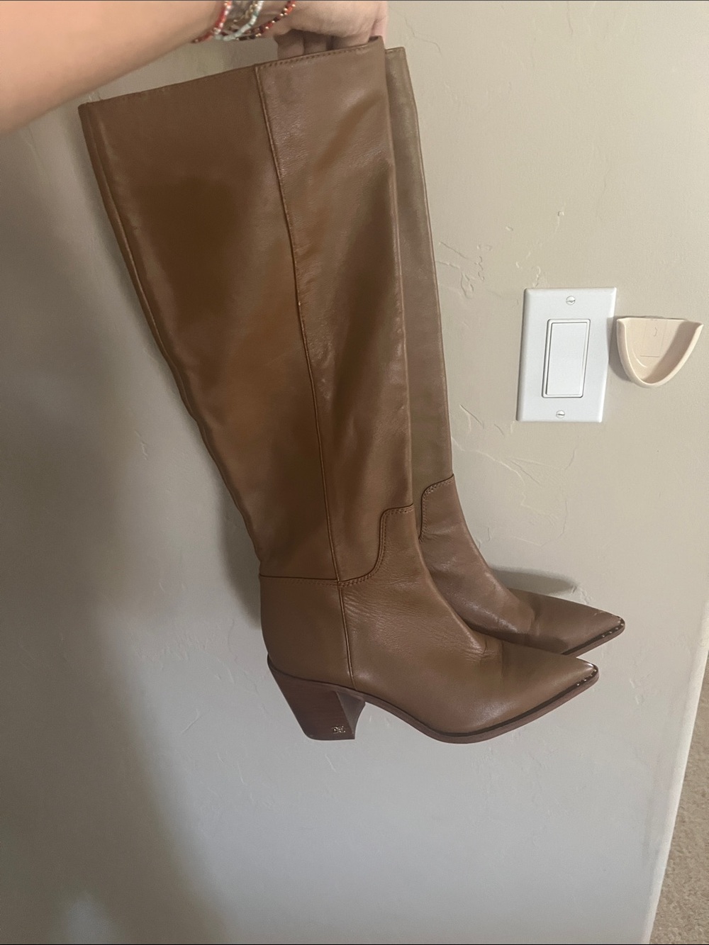Sam Edelman Brown Leather Knee-High Women's Boots
